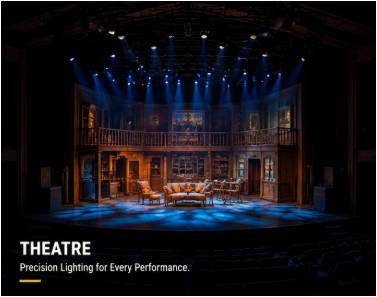 Professional theatre lighting system for performing arts venues