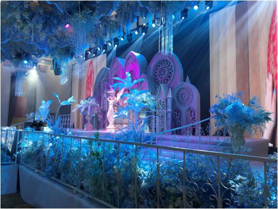 Banquet hall lighting and sound design