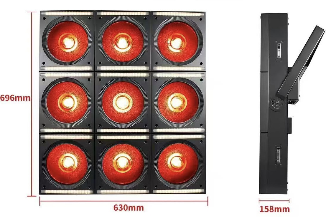 AURORA ORBIT 9 creative pixel strobe wash lighting fixture
