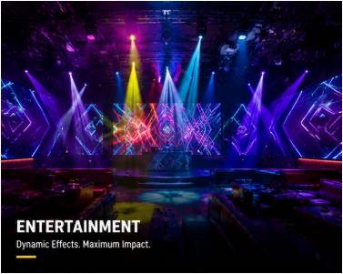 Creative LED entertainment lighting solutions for immersive venues and stage applications