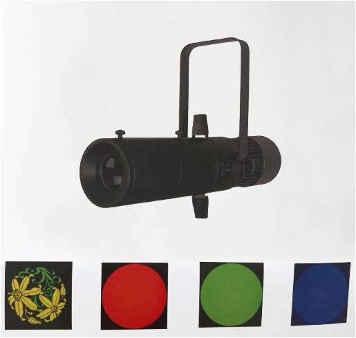 60W Mini LED Gobo Profile Spotlight with Manual Zoom